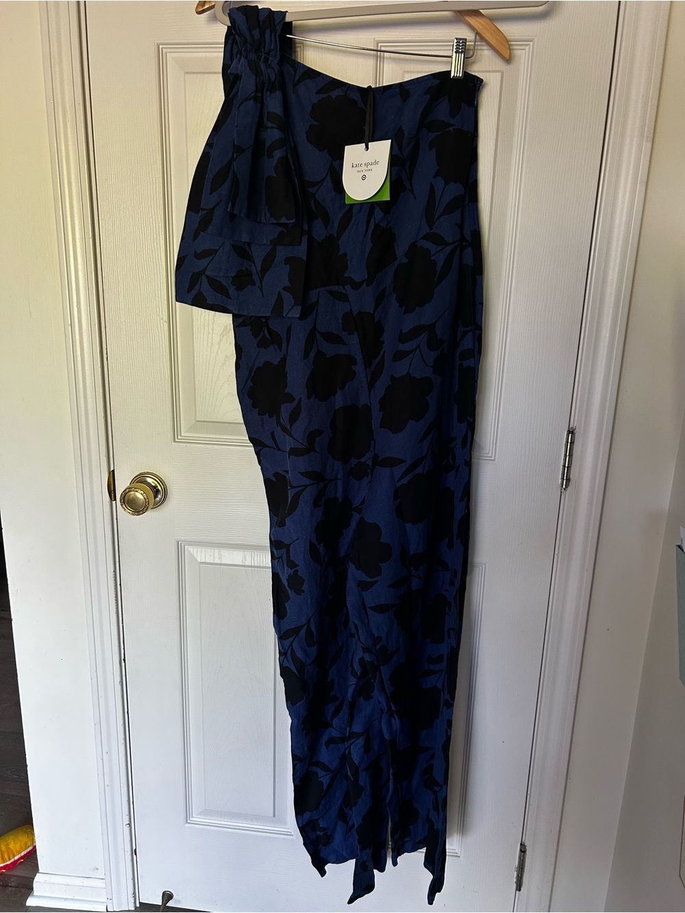 Kate Spade Navy & Black Floral Jumpsuit
